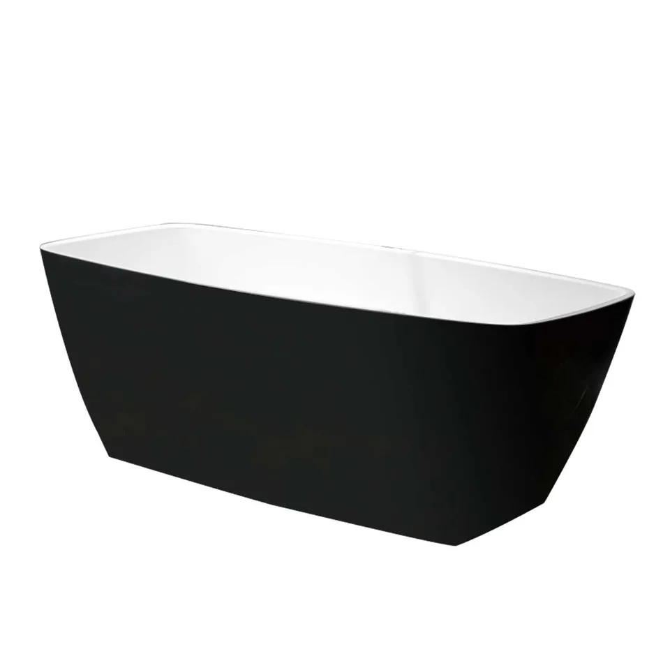 Ванна акриловая Vincea VBT-215, 1650*800*600, цвет белый, слив-перелив в комплекте, хром