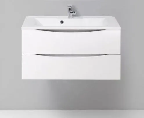 Тумба с раковиной BelBagno Марино-H60 (Marino-H60) 90 белый глянец (с раковиной BB900/450-LV-MR-AST)