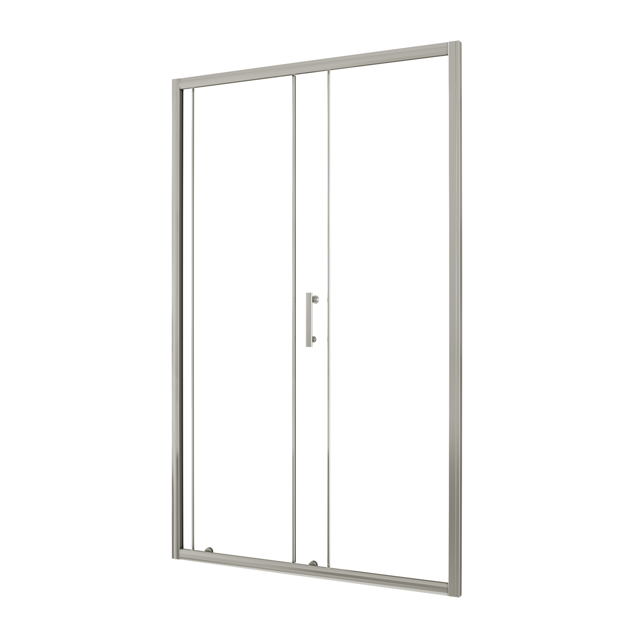 Душевая дверь напольная, 120*195см, прозр.стекло 6мм, хром.профиль