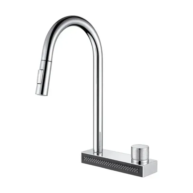 Смеситель ABBER Wasser Kreis AF8114 для кухни с выдвижной лейкой, хром