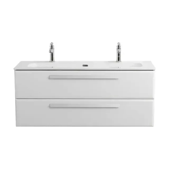 Тумба с раковиной Cezares Эко-Кер (Eco-Cer) 120 белый матовый (раковина CZR-8073-120-1-2)