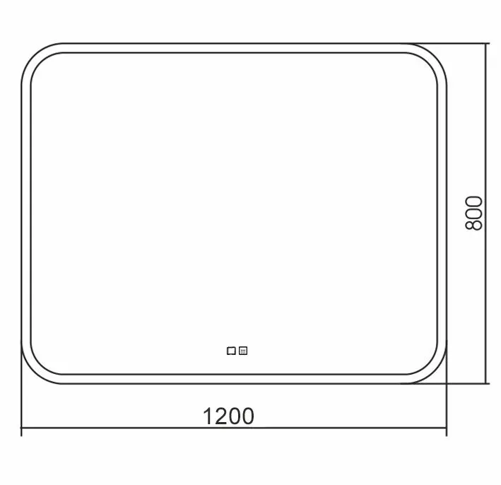 Зеркало Silver Mirrors Стив-2 120*80 с Led-подсветкой сенсорный выключатель