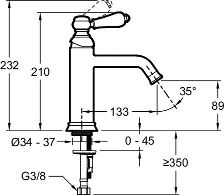 Смеситель Jacob Delafon Louise E24360-CP для раковины хром