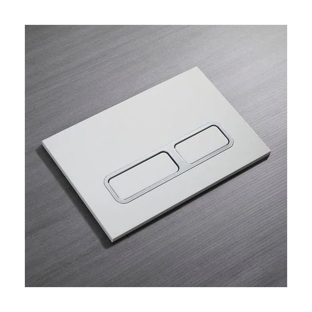 Кнопка смыва Veconi FLUSH V13, FLV13-WC, 240х162х7, пластик, белый глянец кайма - хром глянец