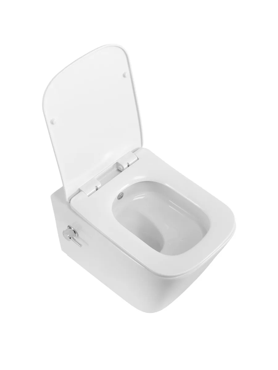 Унитаз подвесной с сиденьем, функцией биде и смесителем BelBagno KRAFT BB7106CH-TOR-BS/SC
