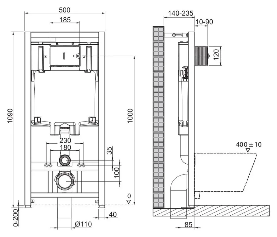Комплект инсталляции 4в1 BelBagno (унитаз STYLUS-TOR CZR-6601-TH-TOR с сиденьем CZR-2316-SC + инсталляция BB002-80 с кнопкой смыва BB014-SR-BIANCO)