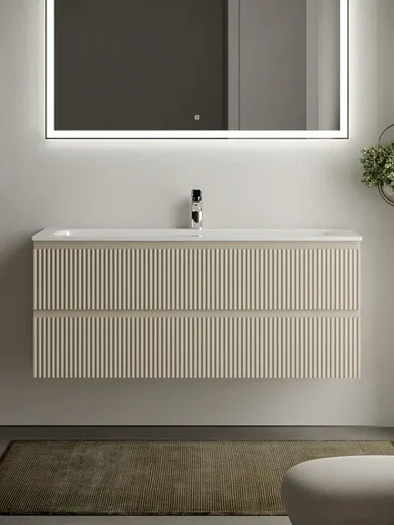 Тумба с раковиной Sancos Сноб Р/Snob R 120 Beige Soft (раковина Element CN7017)