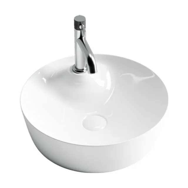 Раковина из сантехнического фарфора Ceramica Nova Элемент (Element) 44 см CN6014 накладная цвет белый