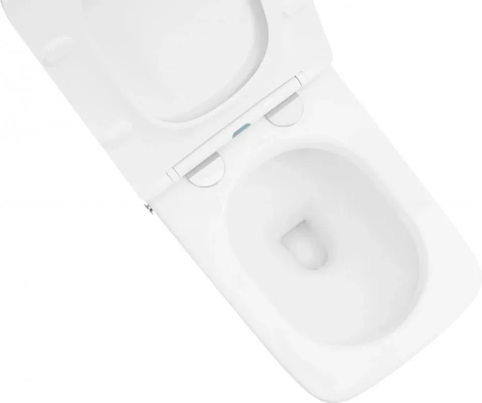 Приставной унитаз ABBER Rechteck AC1213P 36*59 с крышкой-сиденьем микролифт Slim, с импульсным сливом