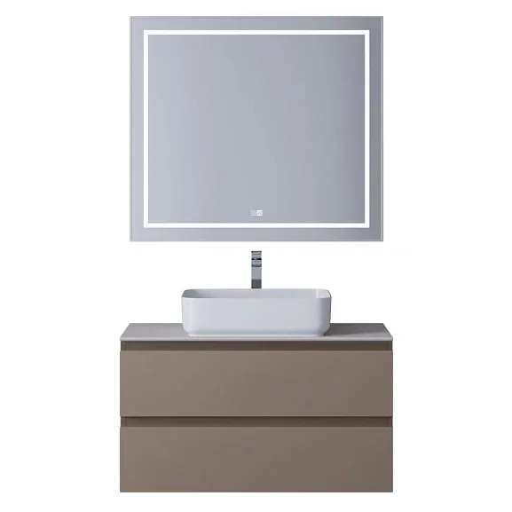 Комплект мебели BelBagno Крафт (Kraft) 80 бежевый матовый (столешница белый матовый)