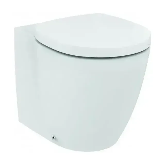 Приставной унитаз Ideal Standard Connect Aquablade 36,5*55 безободковый с крышкой-сиденьем