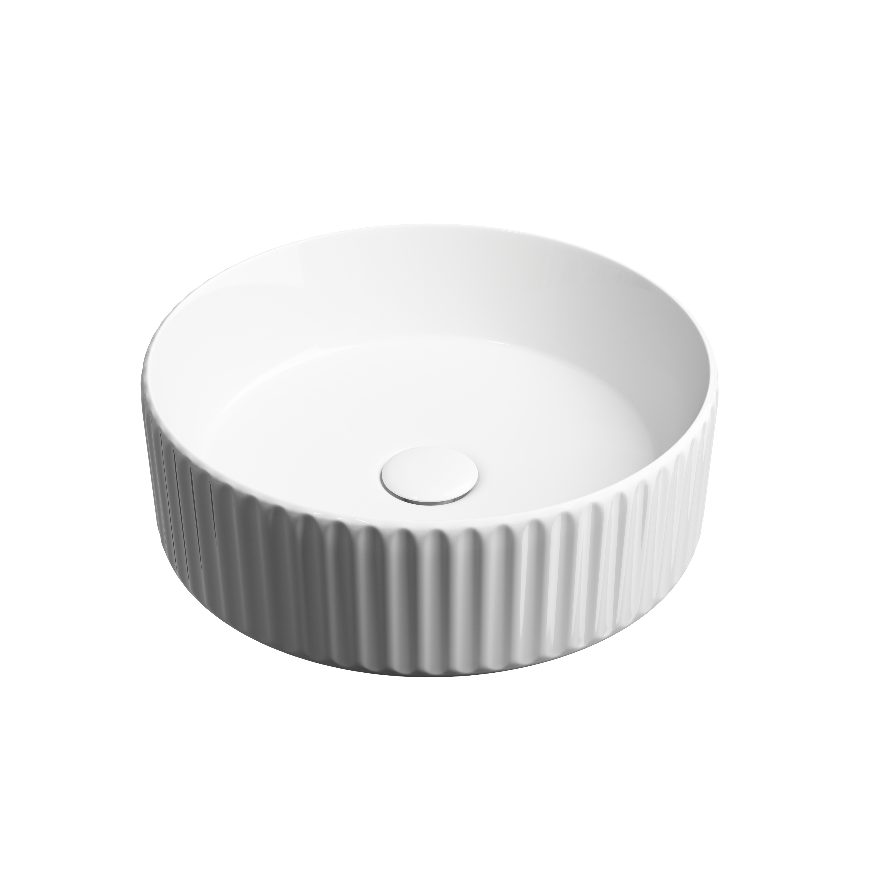 Раковина из сантехнического фарфора Ceramica Nova Элемент (Element) 36 см CN6057 накладная цвет белый