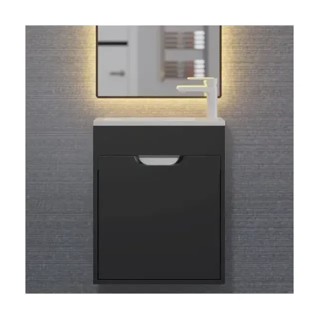 Тумба с раковиной Uperwood Modul 50 черная матовая