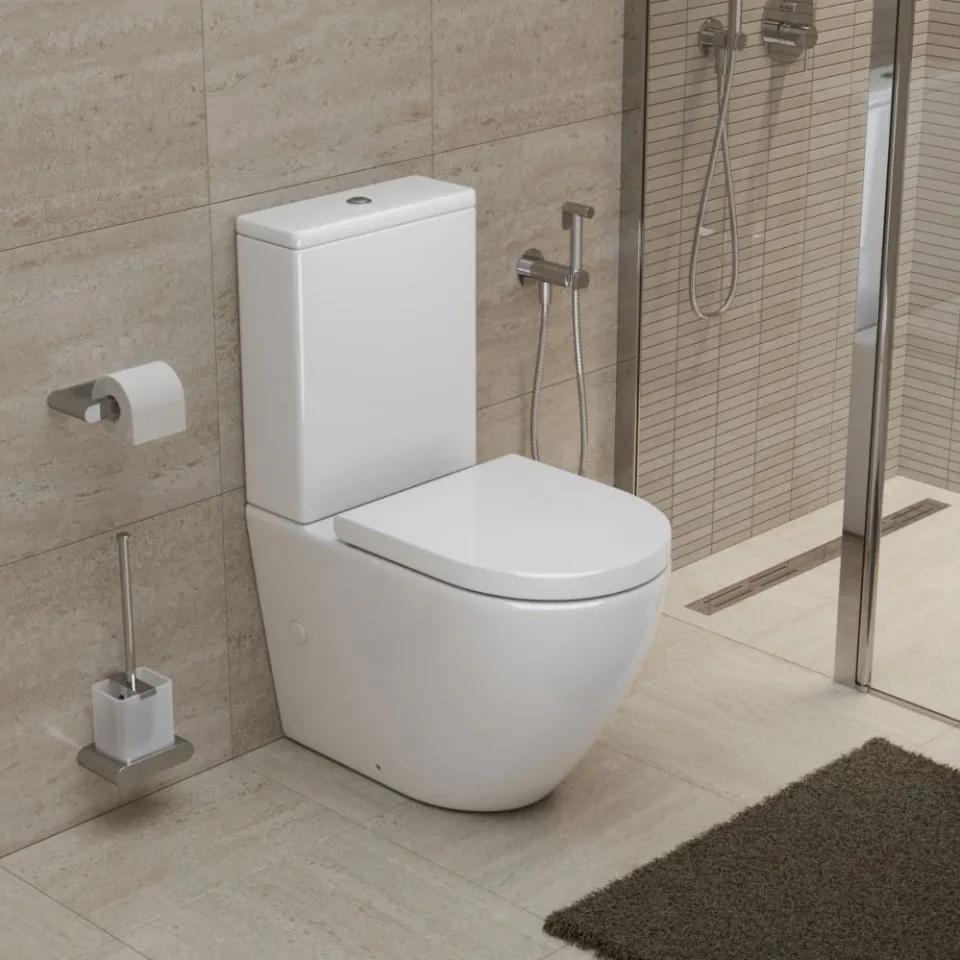 Унитаз-компакт BelBagno Сфера-Тор (Sfera-Tor) 39,5*66,5 безободковый с крышкой-сиденьем микролифт