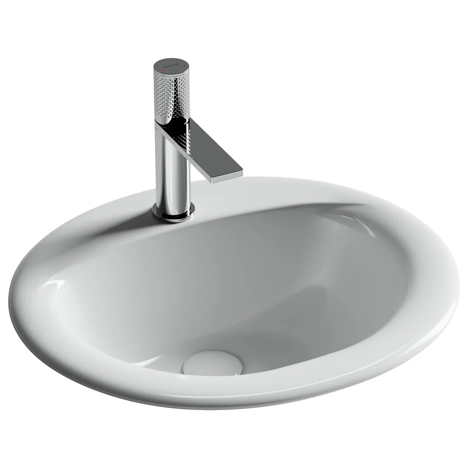 Раковина из сантехнического фарфора Ceramica Nova Звезда (Sun) 52 см CN6080 встраиваемая цвет белый