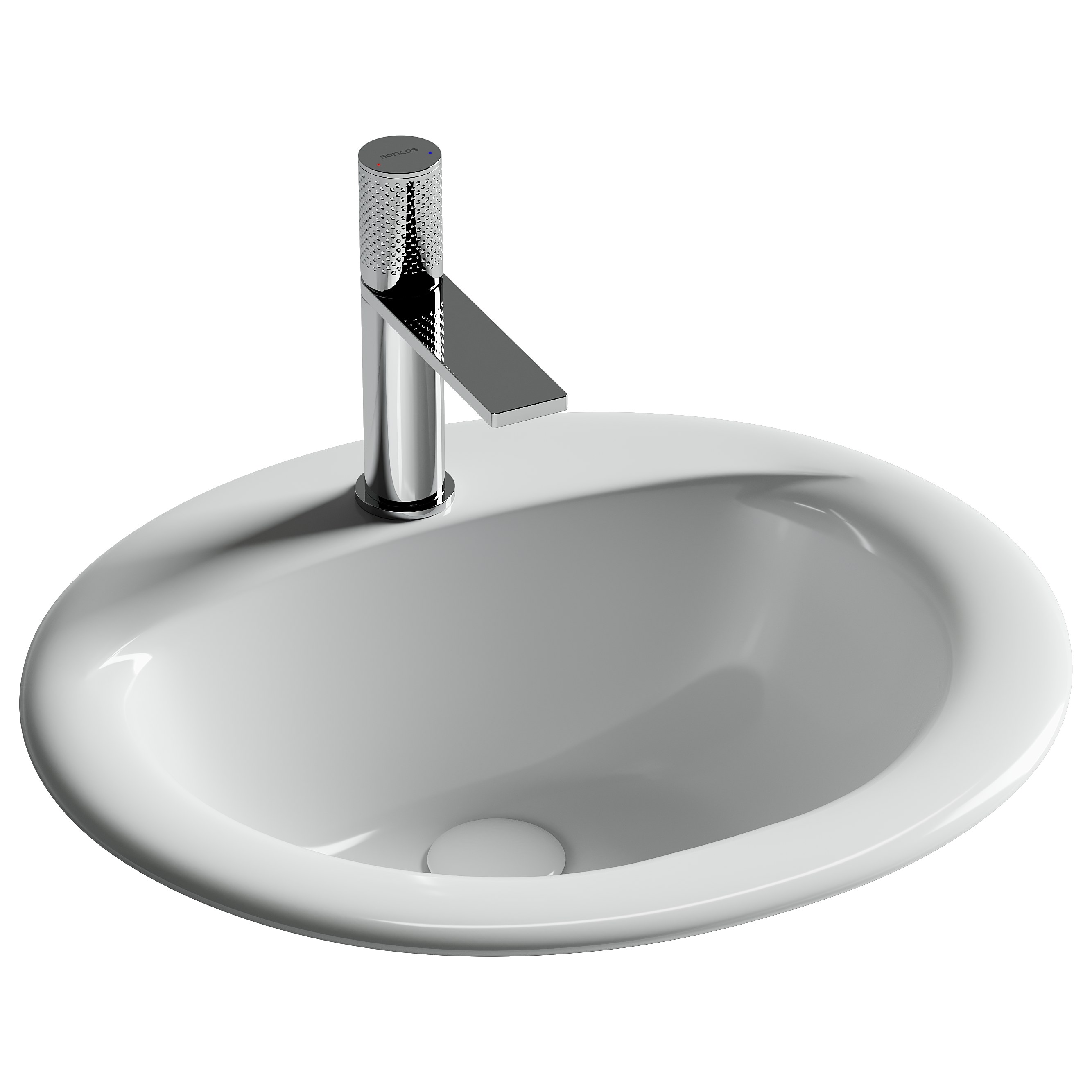 Раковина из сантехнического фарфора Ceramica Nova Звезда (Sun) 52 см CN6080 встраиваемая цвет белый