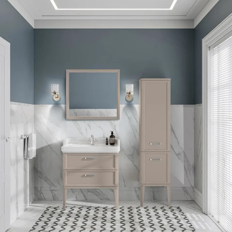 Зеркало Kerama Marazzi Pompei 80 камео бежевый глянец с подсветкой