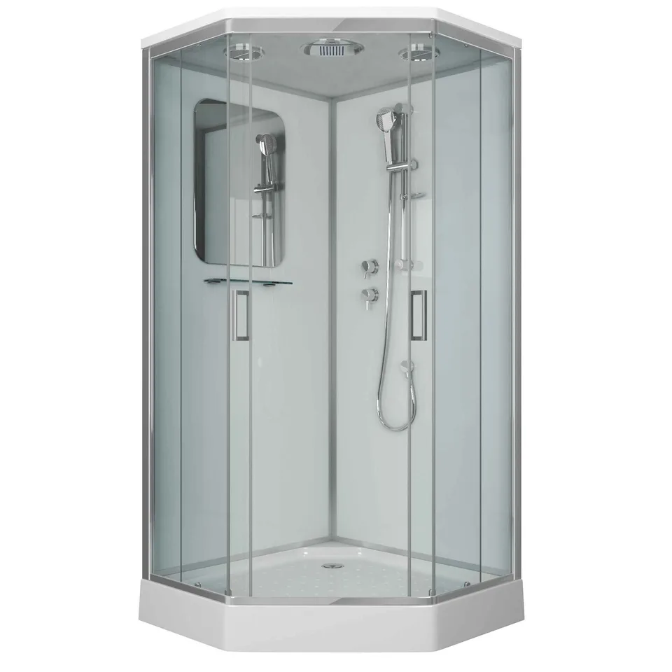 Душевая кабина Niagara Premium NG-6001-01D (90х90х220) низкий поддон(16 см),стекло прозрачное,4 места