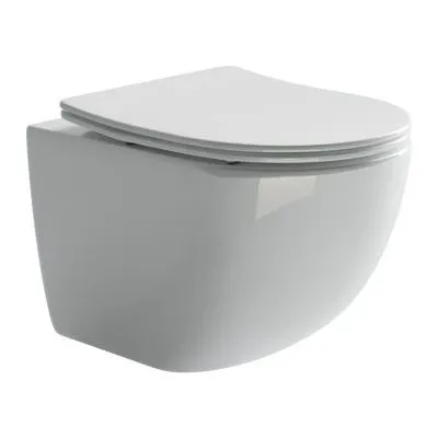 Комплект инсталляции Ceramicanova Envision, унитаз Forma Rimless, клавиша смыва Round хром матовый