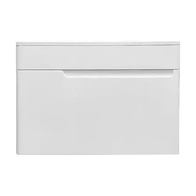Тумба с раковиной Эстет Kare Luxe 70 подвесная 1 ящик белая ФР-00007080