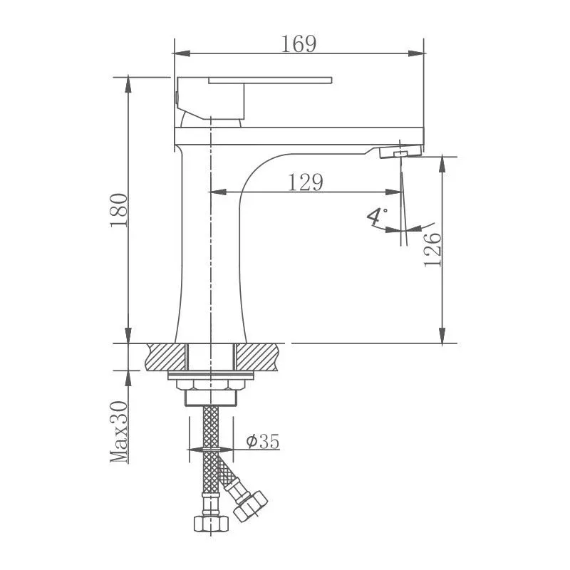 Смеситель Haiba HB10807 для раковины сатин