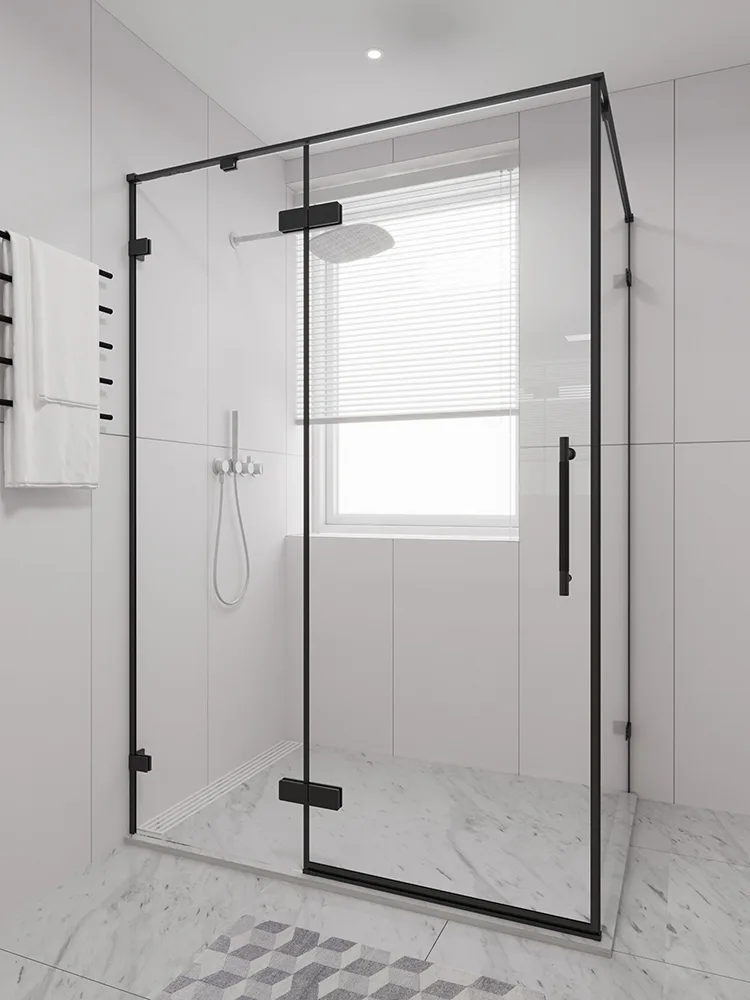 Боковая панель Veconi Premium Alassio SP B, 800x2000, черный матовый, стекло прозрачное осветленное