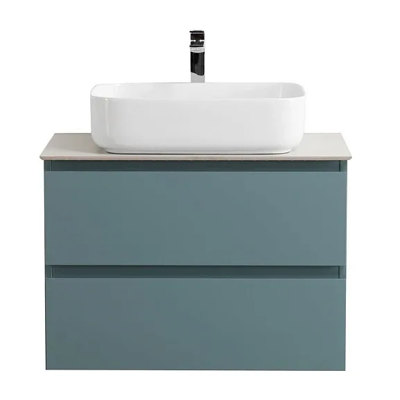 Тумба с раковиной BelBagno Крафт (Kraft) 60 голубая матовая (столешница белый матовый)