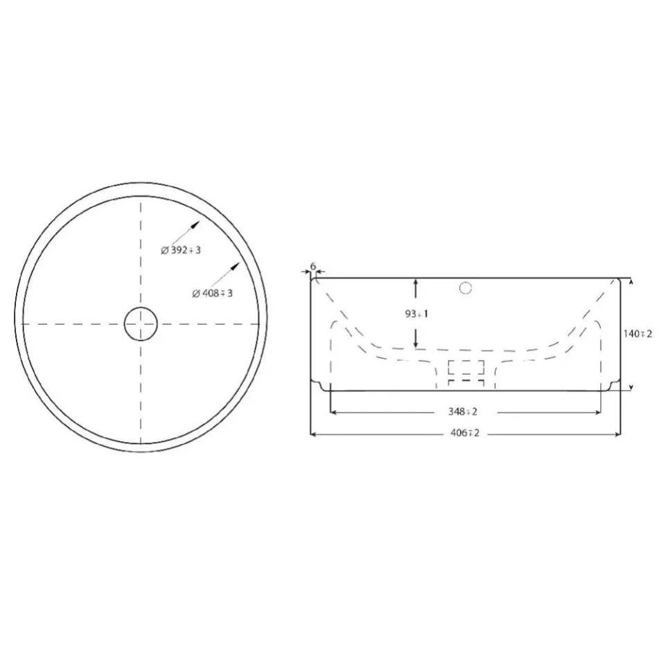 Накладная раковина Gural Vit Nova NO50MUL00 40*40