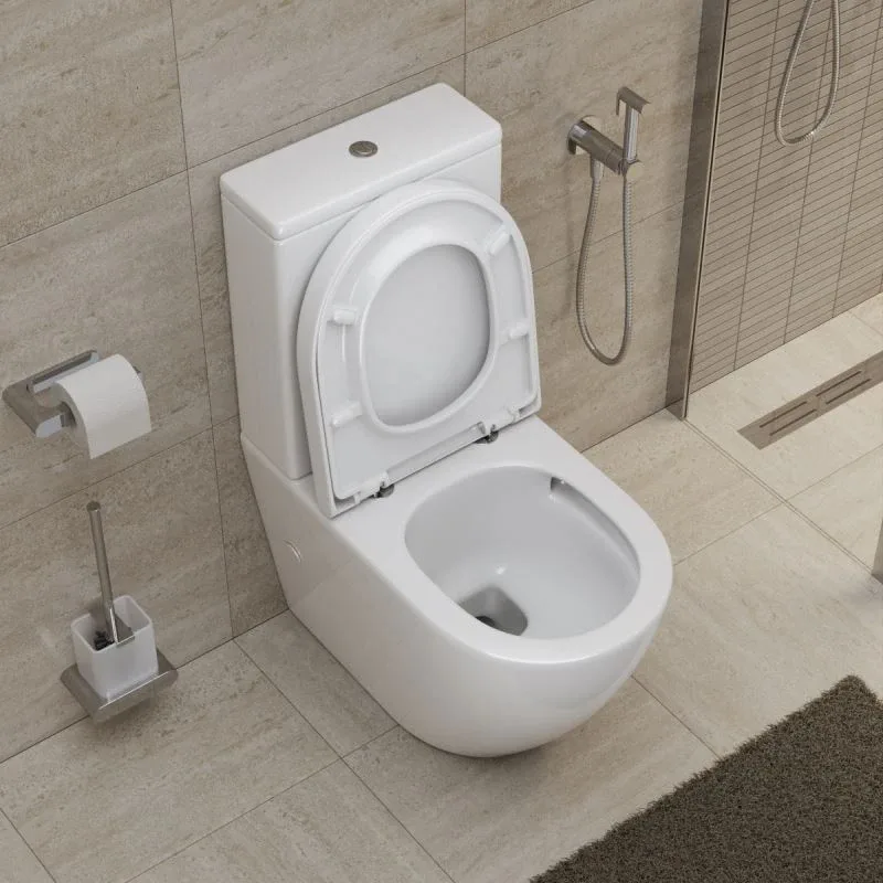 Унитаз-компакт BelBagno Сфера-Тор (Sfera-Tor) 35,5*66,5 безободковый с системой смыва "Торнадо"