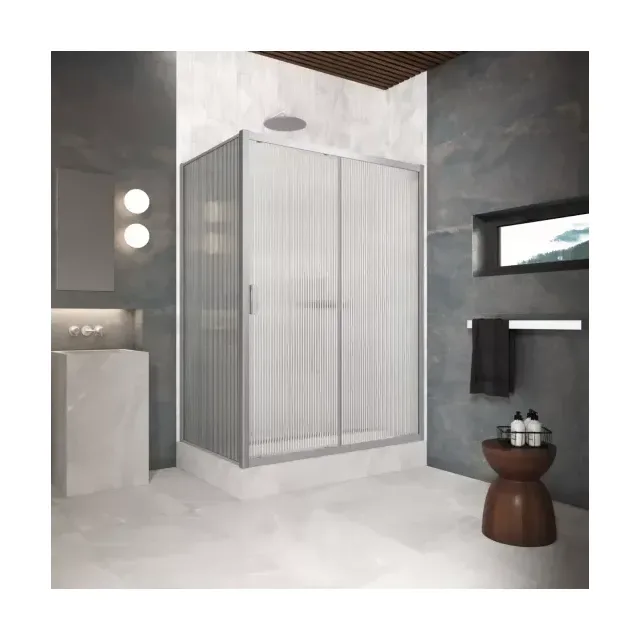 Душевой уголок ZP+ZPV Protec 130*70 07 Moru, профиль матовый хром, стекло Moru