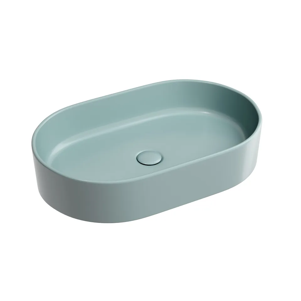 Раковина из сантехнического фарфора Ceramica Nova Элемент (Element) 61 см CN6048MLG накладная цвет зеленый матовый