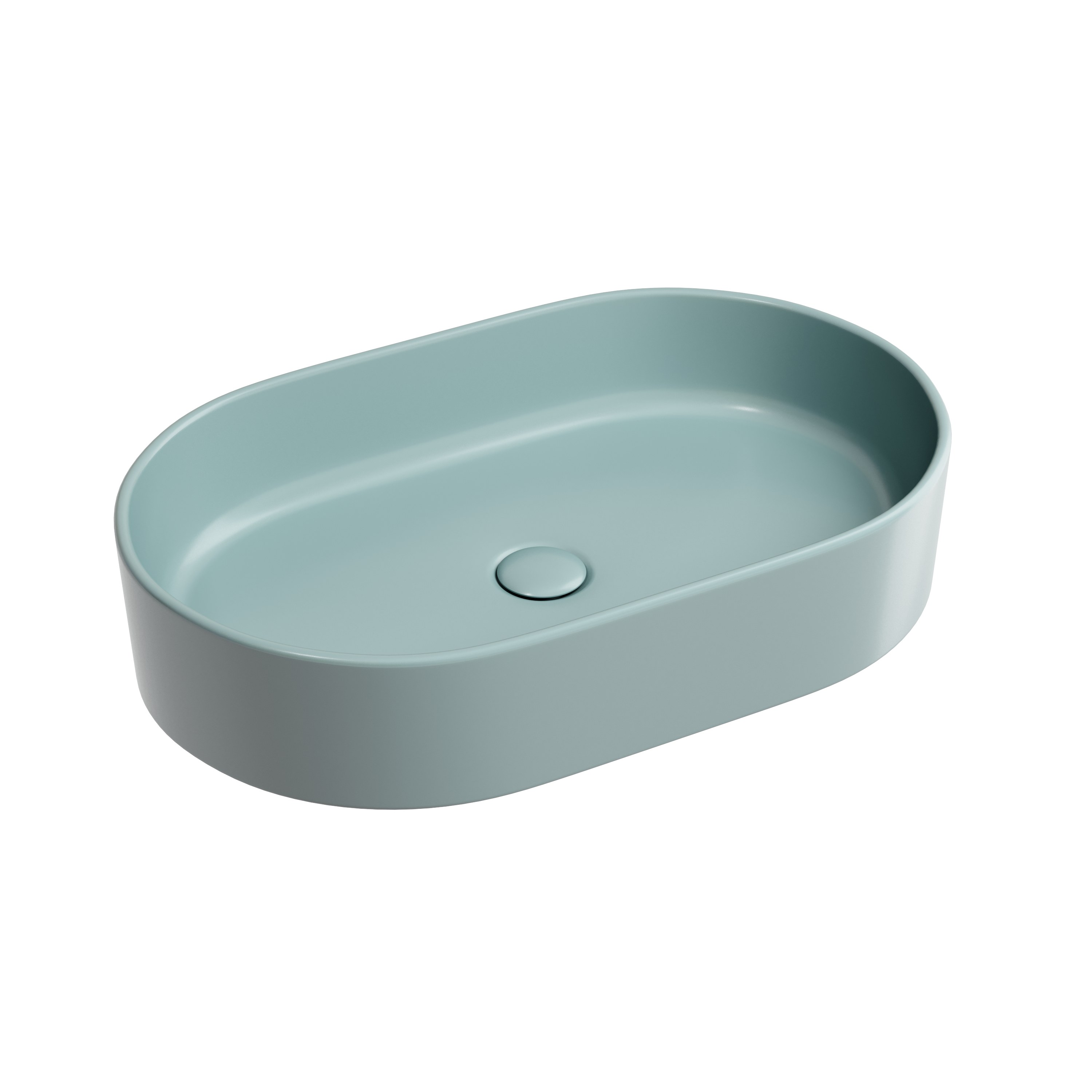 Раковина из сантехнического фарфора Ceramica Nova Элемент (Element) 61 см CN6048MLG накладная цвет зеленый матовый