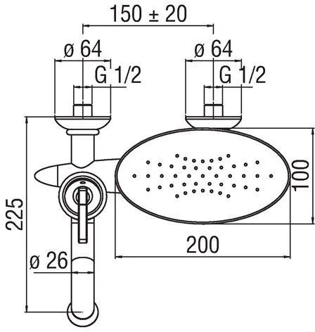 Смеситель Nobili Dubai DB00110/1CR для ванны и душа хром