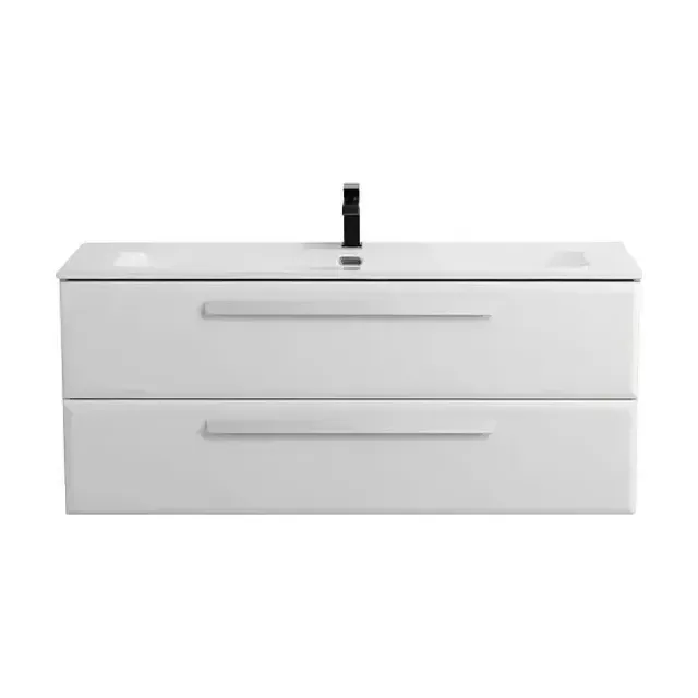 Тумба с раковиной Cezares Эко-Кер (Eco-Cer) 120 белый матовый (раковина CZR-8073-120)