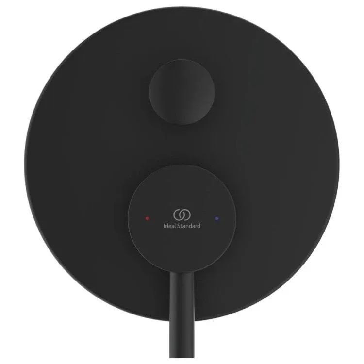 Смеситель Ideal Standard Ceraline A7389XG+A1000NU для ванны и душа скрытый монтаж черный матовый