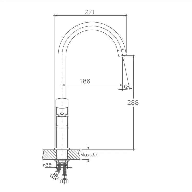 Смеситель Haiba HB70577 для кухни