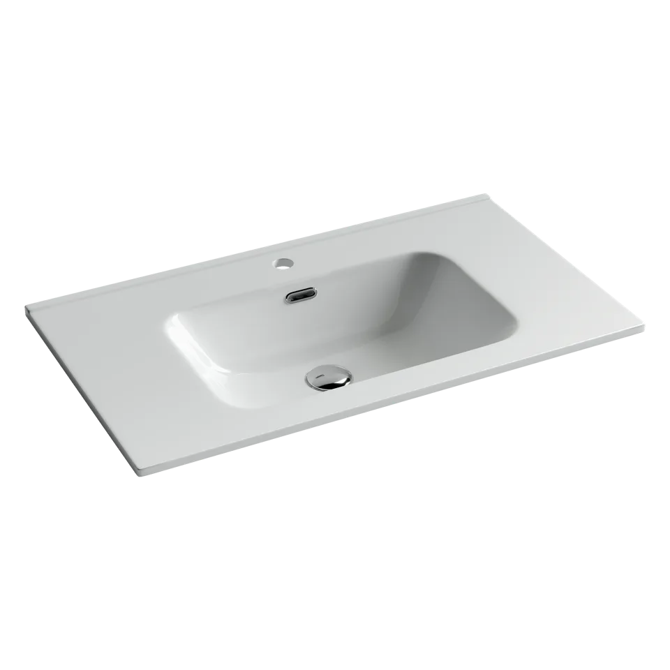 Раковина из сантехнического фарфора Ceramica Nova Элемент (Element) 81 см CN7005 накладная цвет белый