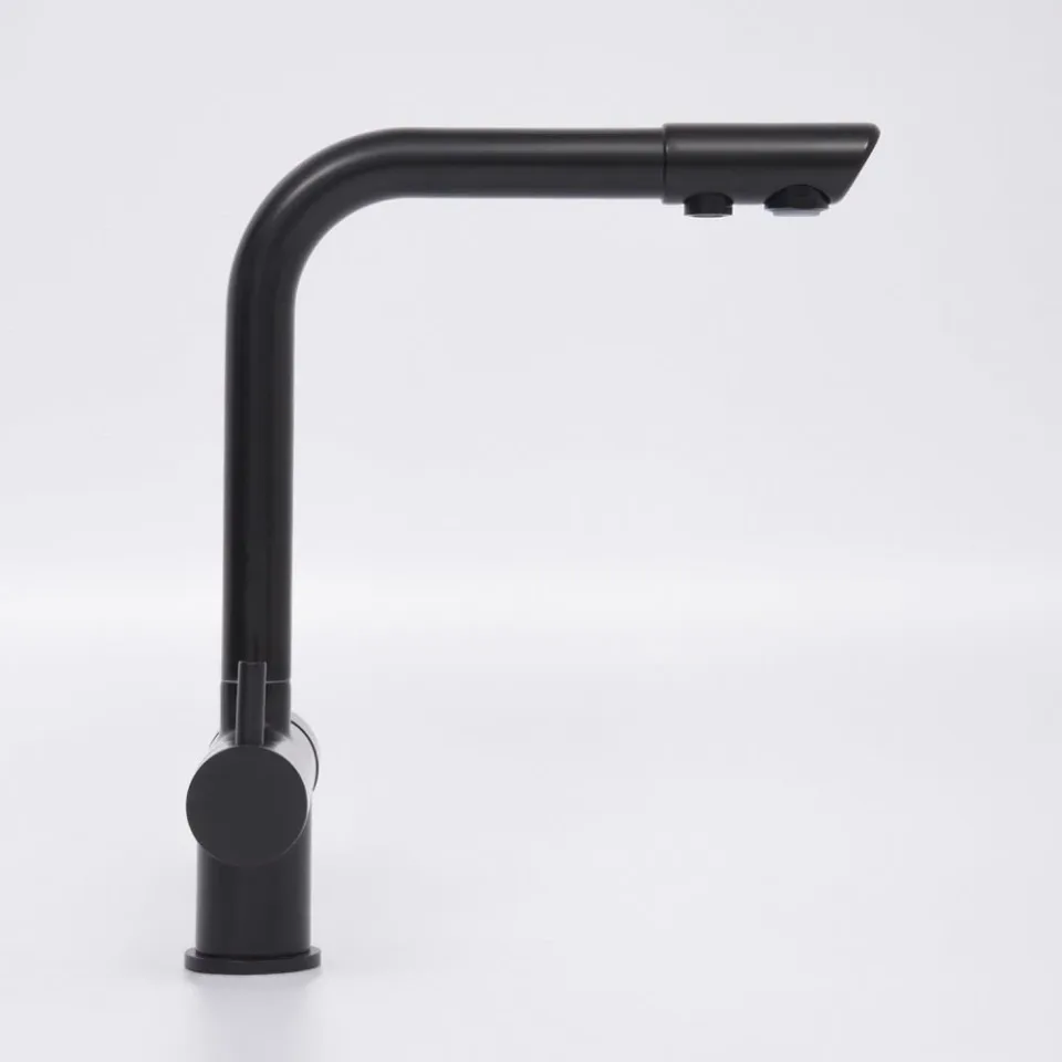 Смеситель WasserKRAFT A8367 для кухни под фильтр, черный Soft-touch