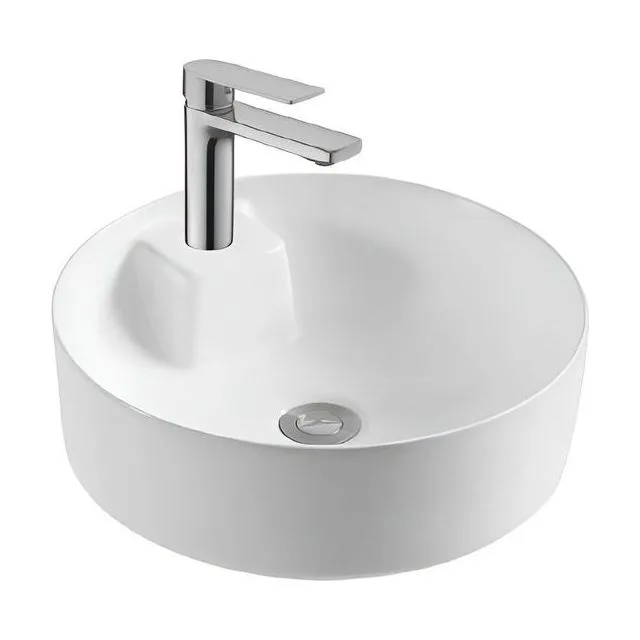 Раковина накладная для установки на столешницу AQUATEK ЕВРОПА AQ5212-MW 405*405*140, с отверстием под смеситель, матовый белый