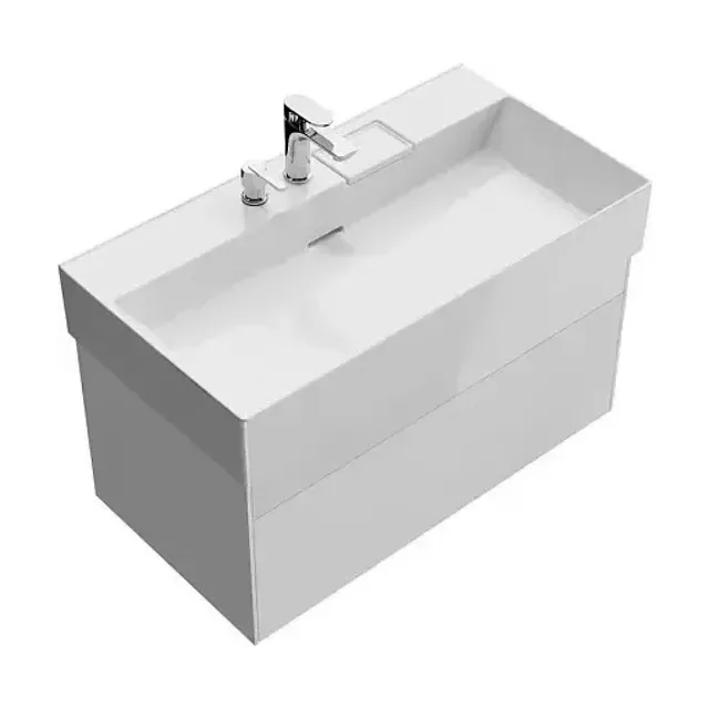 Тумба с раковиной Kerama Marazzi Logica 90 белоснежный, 2 отверстия