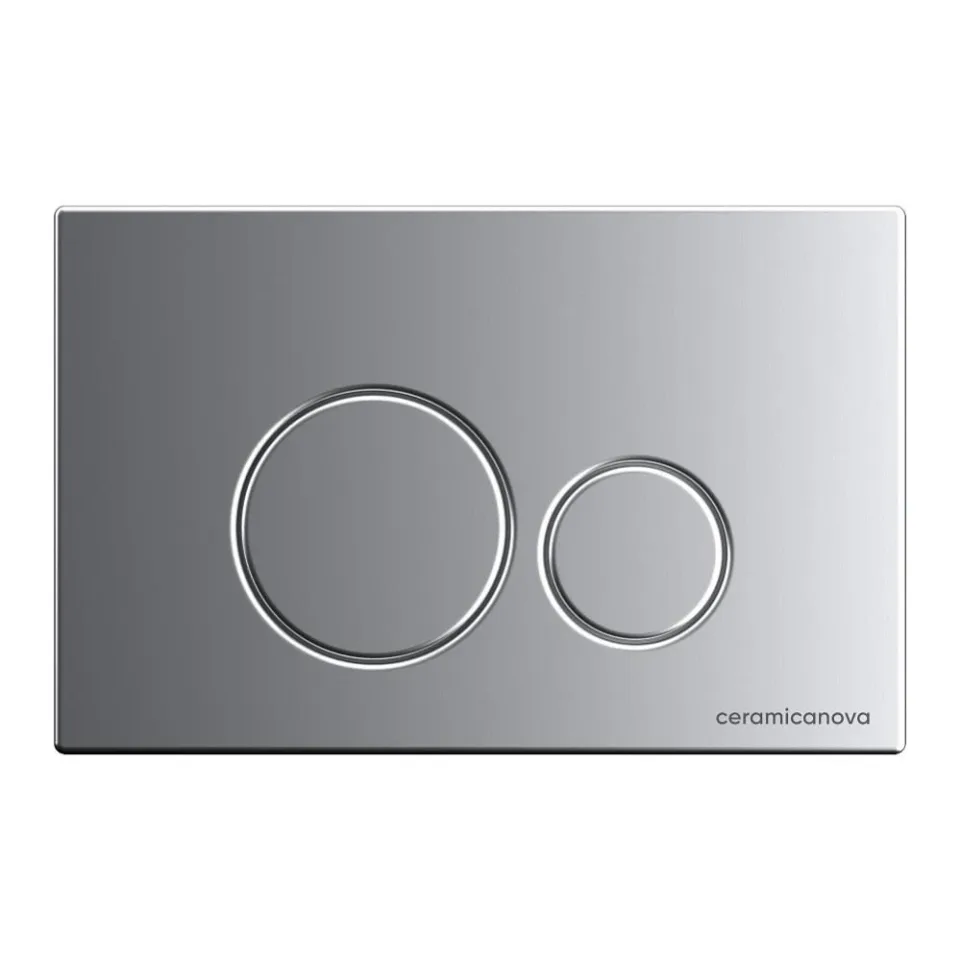 Комплект инсталляции Ceramicanova Envision, унитаз Metropol Rimless, клавиша смыва Round хром матовый