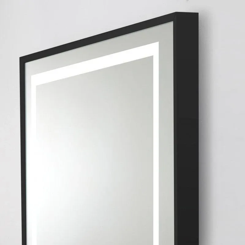 Зеркало BelBagno SPC-KRAFT-685-885-TCH-WARM 68,5*88,5 черное с Led-подсветкой сенсорный выключатель подогрев