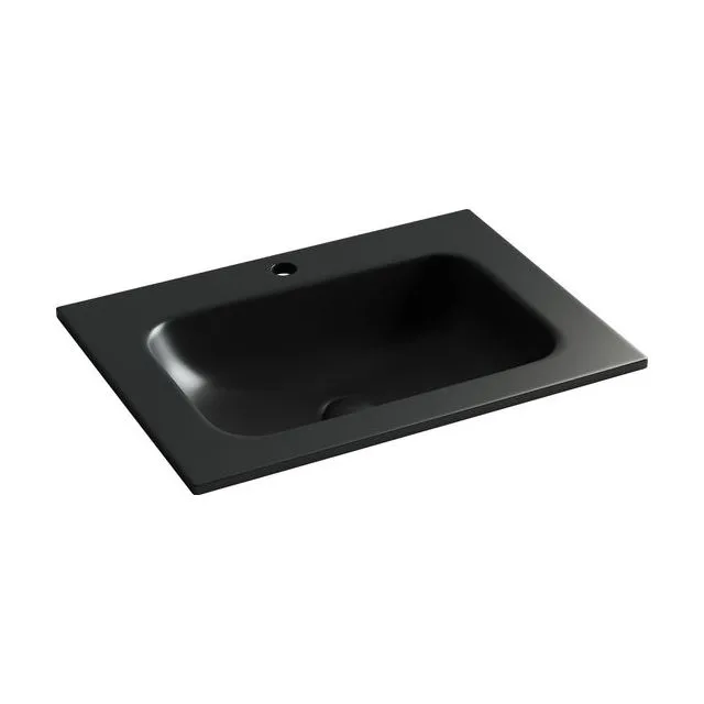 Раковина из сантехнического фарфора Ceramica Nova Грация (Grace) 61 см CN7011MB накладная цвет черный матовый