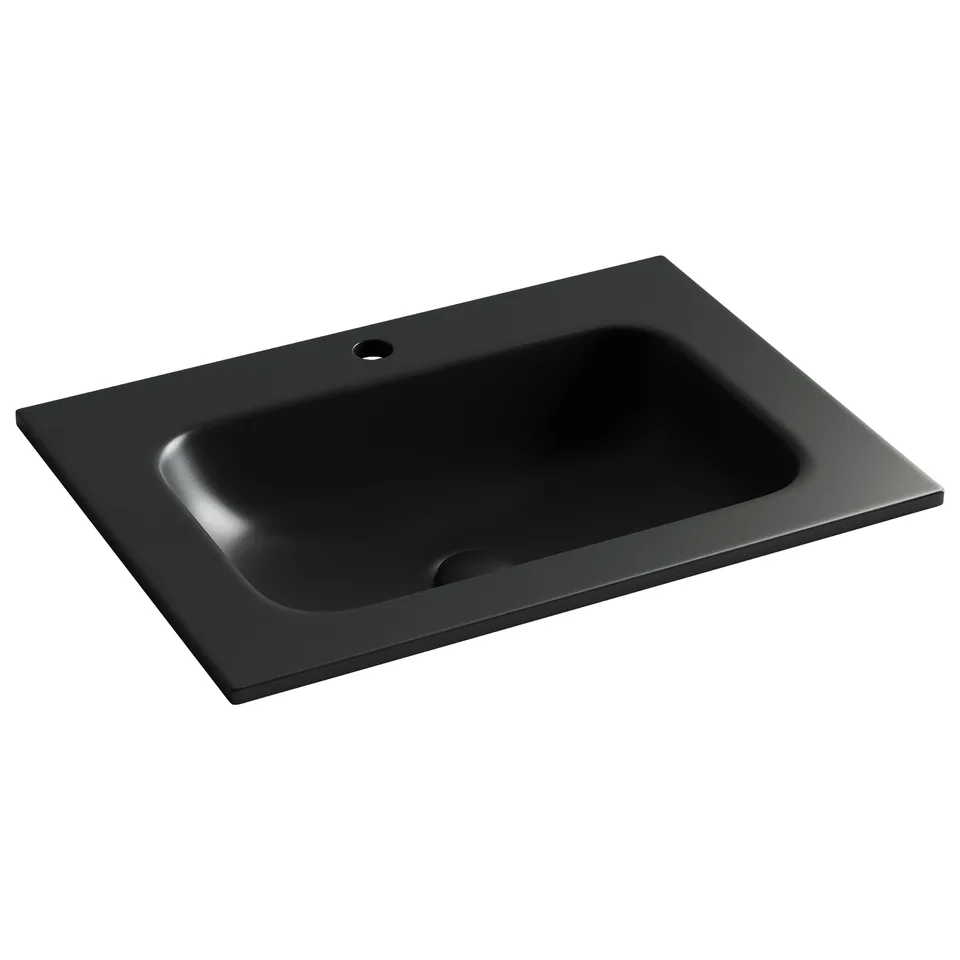 Раковина из сантехнического фарфора Ceramica Nova Грация (Grace) 61 см CN7011MB накладная цвет черный матовый