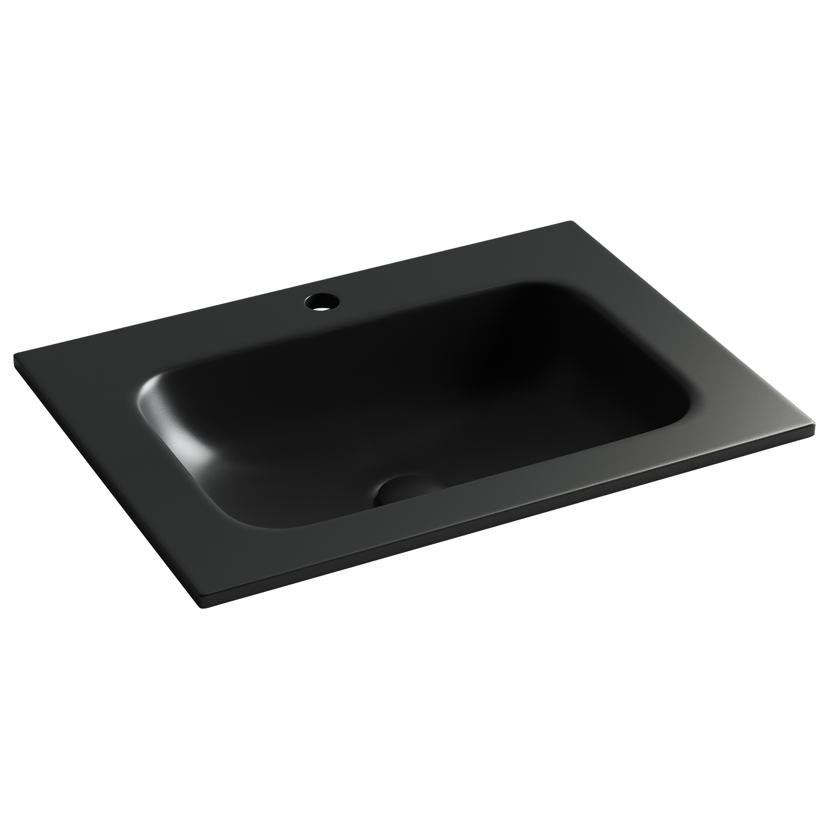 Раковина из сантехнического фарфора Ceramica Nova Грация (Grace) 61 см CN7011MB накладная цвет черный матовый