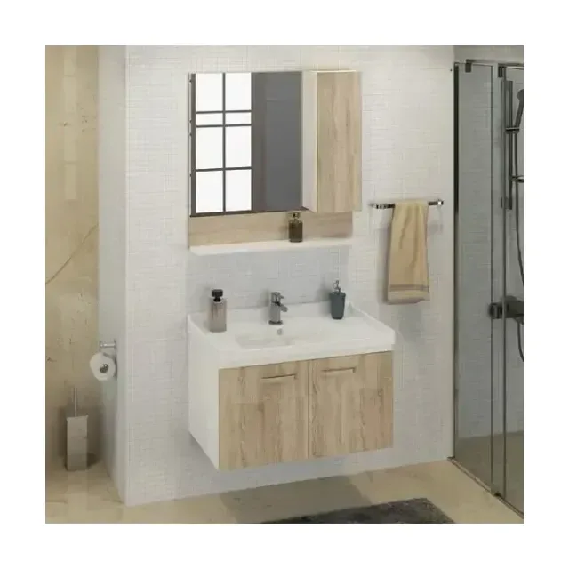 Комплект мебели Comforty Рига 80 дуб сонома (раковина Comforty 9335-80)