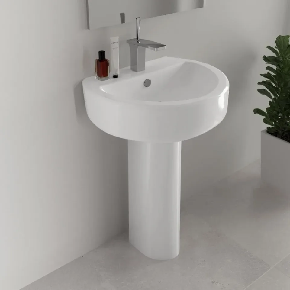 Раковина Sanita Luxe Best 55,8*44,8 с пьедесталом