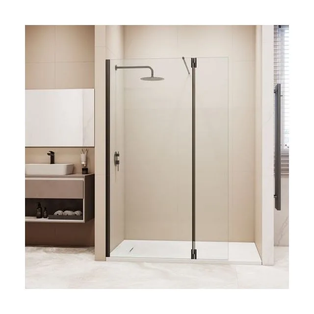 Душевая перегородка RGW WA-051B (WA-010B + Z-071B) — 1100, прозрачное, профиль черный