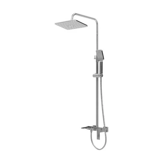 Душевая стойка Grossman Style 500.K35.05.100 с верхним душем,ручной лейкой и смесителем,хром глянцевый