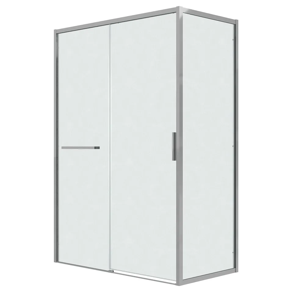 Душевое ограждение Grossman Style 100.K33.05.120.10.02-200.K33.05.70.10.02 (120х70х195) раздвижная(левая),хром,стекло шиншилла,2 места